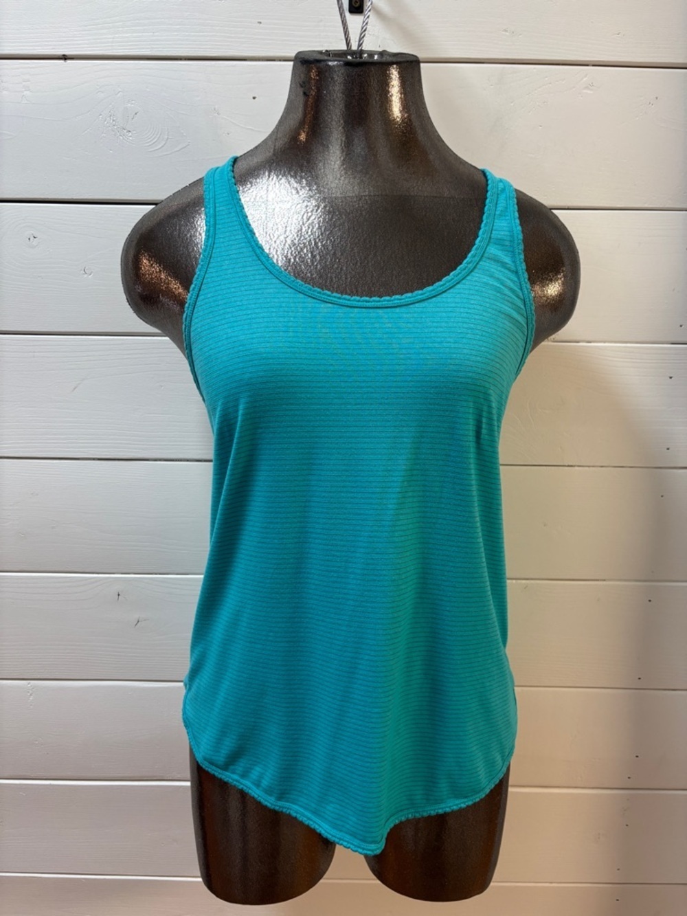 LULULEMON Teal Ribbed Racerback Tank Size S - Picture 4 of 6